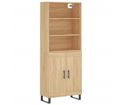 Augstais Skapis, Ozolkoka, 69,5X34X180 Cm, Inženierijas Koks Vidaxl