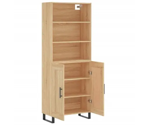 Augstais Skapis, Ozolkoka, 69,5X34X180 Cm, Inženierijas Koks Vidaxl