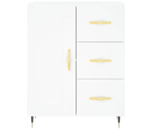 Kõrge Kapp, Valge, 69,5 X 34 X 180 cm Tehispuit