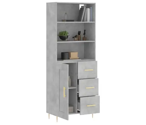 Kõrge Kapp, Betoonhall, 69,5 X 34 X 180 cmTehispuit