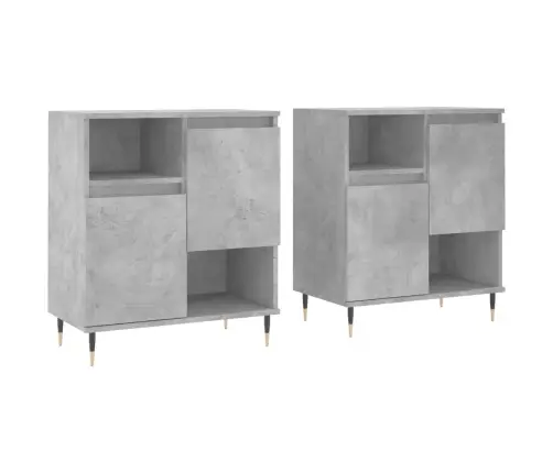 Puhvetkapid 2 Tk, Betoonhall, Tehispuit