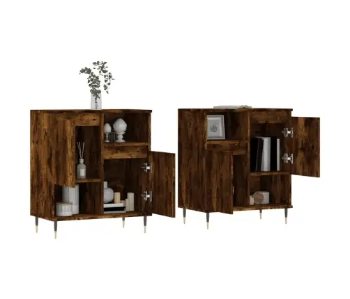 Kumodes, 2 Gab., Ozolkoka Krāsa, Inženierijas Koks Vidaxl