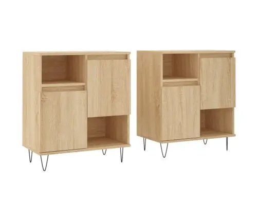 Kumodes, 2 Gab., Ozolkoka Krāsa, Inženierijas Koks Vidaxl