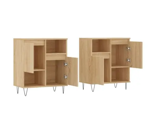 Kumodes, 2 Gab., Ozolkoka Krāsa, Inženierijas Koks Vidaxl