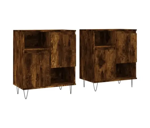 Puhvetkapid 2 Tk, Suitsutatud Tamm, Tehispuit