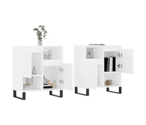 Kumodes, 2 Gab., Baltas, Inženierijas Koks Vidaxl