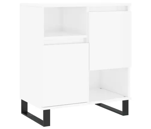 Šoninės Spintelės, 2Vnt., Baltos, Apdirbta Mediena, Blizgios