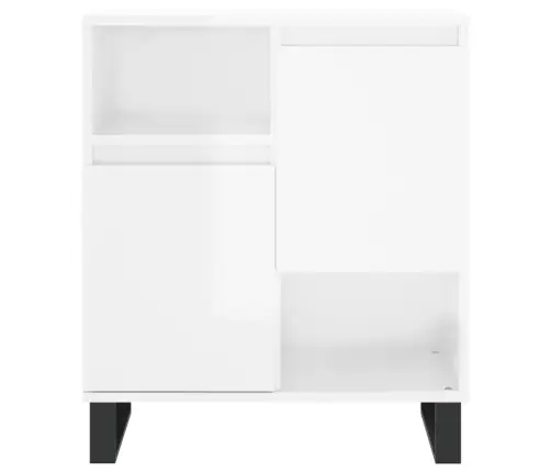 Šoninės Spintelės, 2Vnt., Baltos, Apdirbta Mediena, Blizgios