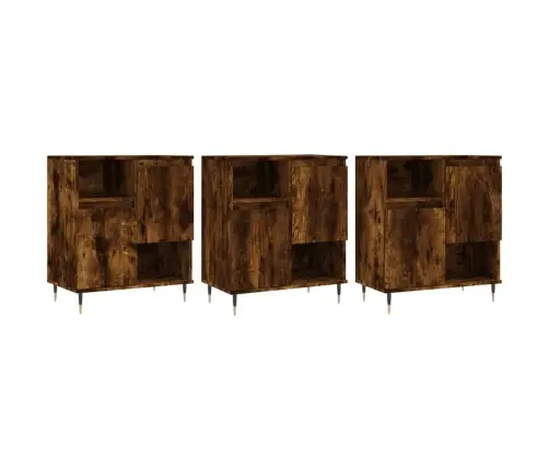 Kumodes, 3 Gab., Ozolkoka Krāsa, Inženierijas Koks Vidaxl