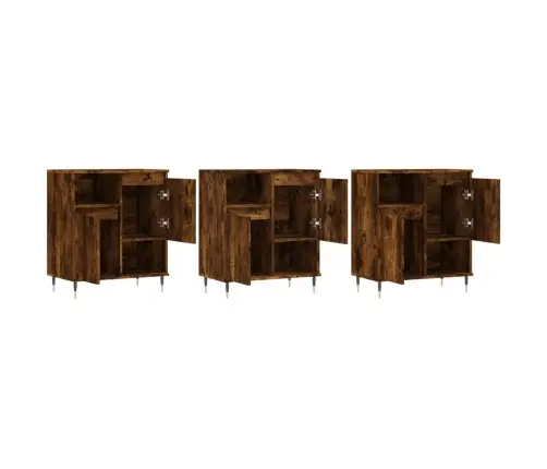 Kumodes, 3 Gab., Ozolkoka Krāsa, Inženierijas Koks Vidaxl