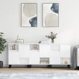 Kumodes, 3 Gab., Baltas, Inženierijas Koks Vidaxl