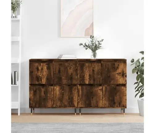 Puhvetkapid 2 Tk, Suitsutatud Tamm, Tehispuit