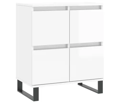 Kumodes, 2 Gab., Spīdīgi Baltas, Inženierijas Koks Vidaxl