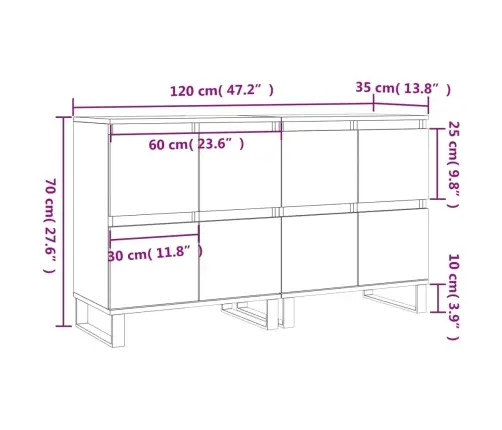 Puhvetkapid 2 Tk, Sonoma Tamm, Tehispuit