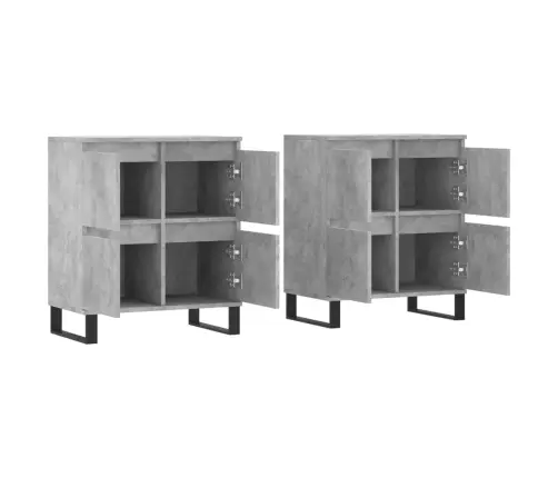 Kumodes, 2 Gab., Betona Pelēkas, Inženierijas Koks Vidaxl Kumodes, 2 Gab., Betona Pelēkas, Inženierijas Koks Vidaxl