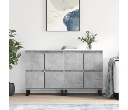 Kumodes, 2 Gab., Betona Pelēkas, Inženierijas Koks Vidaxl Kumodes, 2 Gab., Betona Pelēkas, Inženierijas Koks Vidaxl