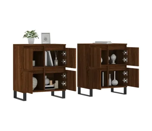 Kumodes, 2 Gab., Ozolkoka Krāsa, Inženierijas Koks Vidaxl