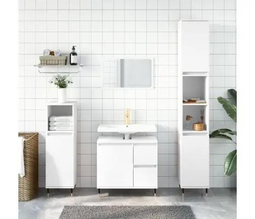 3-Daļīgs Vannasistabas Mēbeļu Komplekts, Inženierijas Koks Vidaxl