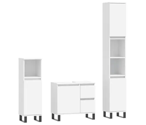 3-Daļīgs Vannasistabas Mēbeļu Komplekts, Inženierijas Koks Vidaxl