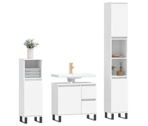 3-Daļīgs Vannasistabas Mēbeļu Komplekts, Inženierijas Koks Vidaxl