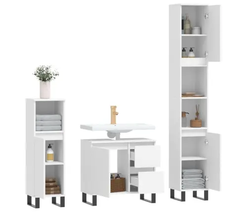 3-Daļīgs Vannasistabas Mēbeļu Komplekts, Inženierijas Koks Vidaxl