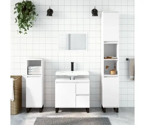 3-Daļīgs Vannasistabas Mēbeļu Komplekts, Inženierijas Koks Vidaxl