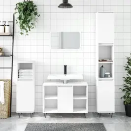3-Daļīgs Vannasistabas Mēbeļu Komplekts, Inženierijas Koks Vidaxl