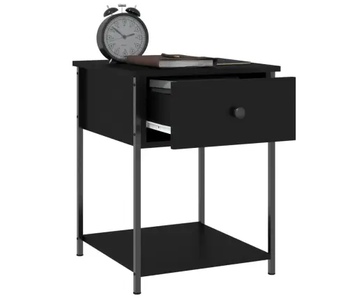 Naktsgaldiņi, 2 Gab., Melni, 44X45X58 Cm, Inženierijas Koks Vidaxl