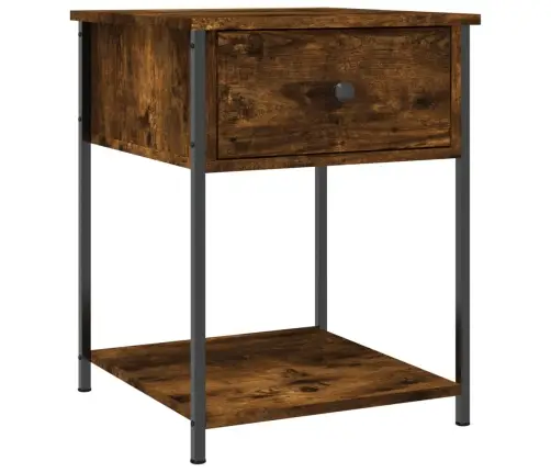 Naktinis Staliukas, Dūminio Ąžuolo, 44X45X58cm Mediena Naktinis Staliukas, Dūminio Ąžuolo, 44X45X58cm Mediena