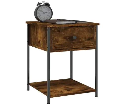 Naktinis Staliukas, Dūminio Ąžuolo, 44X45X58cm Mediena Naktinis Staliukas, Dūminio Ąžuolo, 44X45X58cm Mediena
