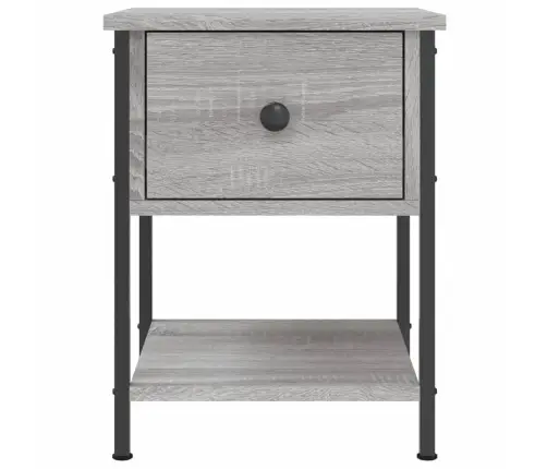 Naktsgaldiņš, Pelēks Koks, 34X35,5X45 Cm, Inženierijas Koks Vidaxl