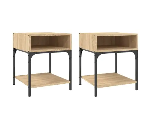 Naktsgaldiņi, 2 Gab., Ozolkoka, 40X41X50 Cm, Inženierijas Koks Vidaxl