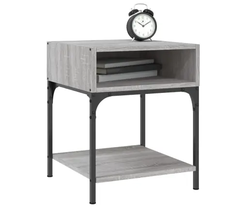 Naktsgaldiņi, 2 Gab., Pelēki, 40X41X50 Cm, Inženierijas Koks Vidaxl