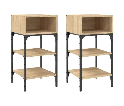 Naktsgaldiņi, 2 Gb., Ozolkoka, 35X34,5X70 Cm, Inženierijas Koks Vidaxl