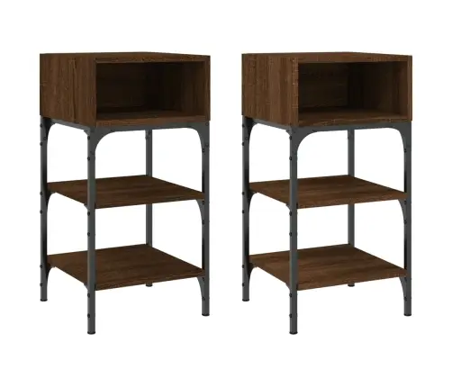 Naktsskapīši, 2 Gb., Ozolkoka, 35X34,5X70 Cm, Inženierijas Koks Vidaxl