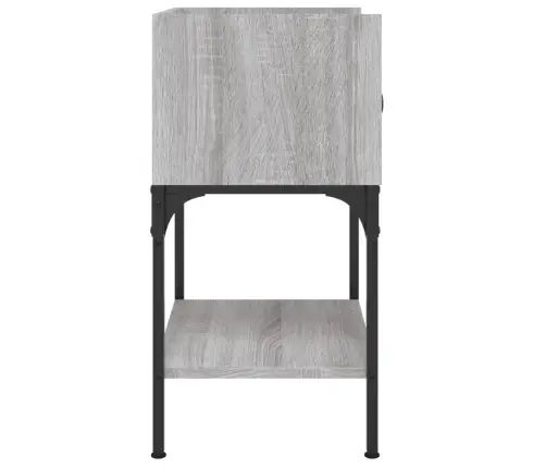 Naktsskapītis, Pelēcīgs, 40,5X31X60 Cm,Inženierijas Koks Vidaxl