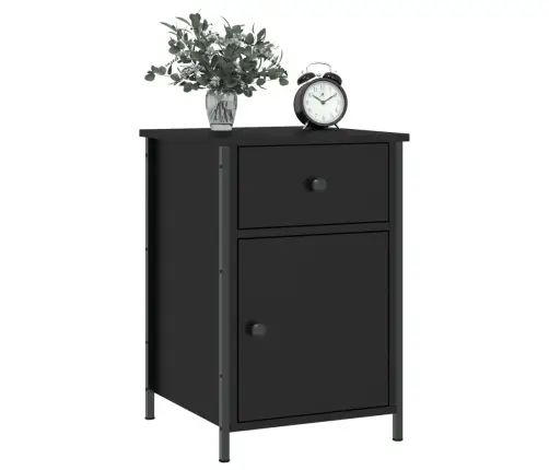 Naktsgaldiņš, Melns, 40X42X60 Cm, Inženierijas Koks Vidaxl