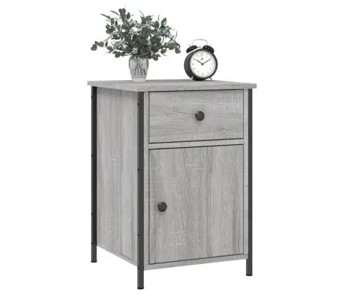 Naktinė Spintelė, Pilka Ąžuolo, 40X42X60cm Apdirbta Mediena Naktinė Spintelė, Pilka Ąžuolo, 40X42X60cm Apdirbta Mediena