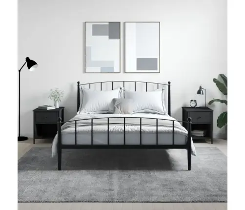 Öökapid 2 Tk, Must, 40 X 42 X 50 cm Tehispuit