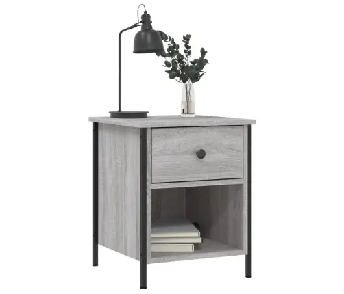 Naktsskapītis, Pelēka Ozolkoka, 40X42X50 Cm, Inženierijas Koks Vidaxl
