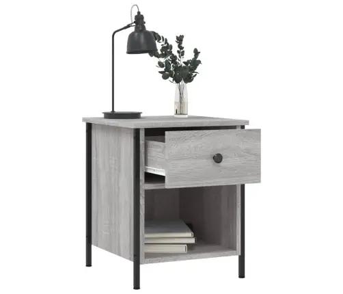 Naktsskapītis, Pelēka Ozolkoka, 40X42X50 Cm, Inženierijas Koks Vidaxl
