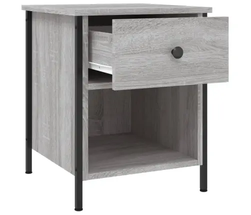 Naktsskapītis, Pelēka Ozolkoka, 40X42X50 Cm, Inženierijas Koks Vidaxl