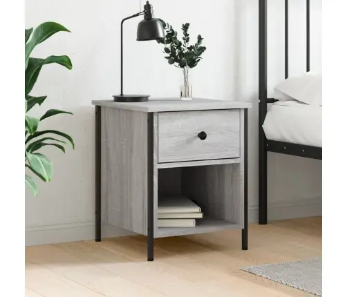 Naktsskapītis, Pelēka Ozolkoka, 40X42X50 Cm, Inženierijas Koks Vidaxl