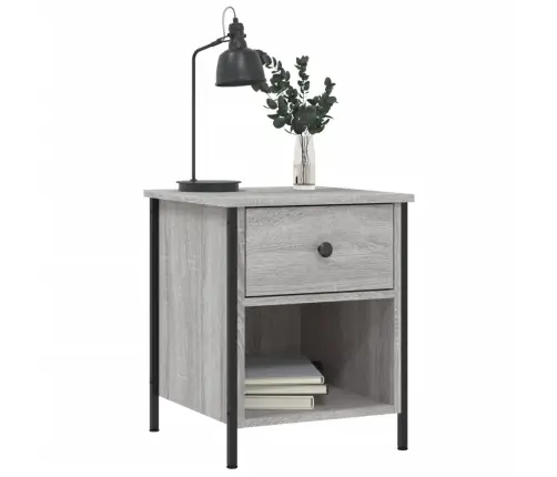 Naktinės Spintelės, 2Vnt., Pilkos Ąžuolo, 40X42X50cm Mediena