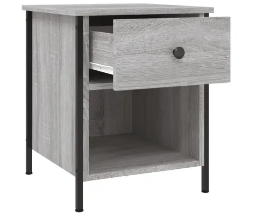 Naktinės Spintelės, 2Vnt., Pilkos Ąžuolo, 40X42X50cm Mediena