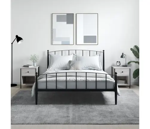 Naktinės Spintelės, 2Vnt., Pilkos Ąžuolo, 40X42X50cm Mediena