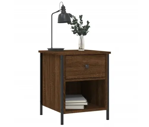 Naktinės Spintelės, 2Vnt., Rudos Ąžuolo, 40X42X50cm Mediena