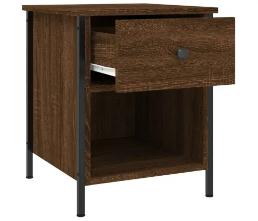 Naktinės Spintelės, 2Vnt., Rudos Ąžuolo, 40X42X50cm Mediena