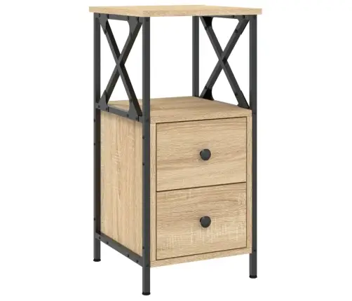 Naktsskapītis, Ozola Krāsa, 34X35,5X70 Cm, Inženierijas Koks Vidaxl