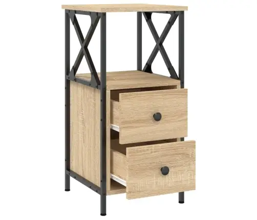 Naktsskapītis, Ozola Krāsa, 34X35,5X70 Cm, Inženierijas Koks Vidaxl